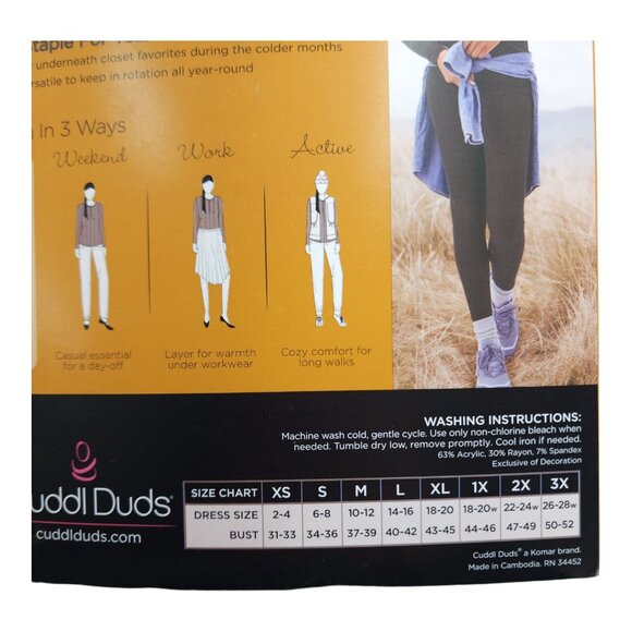 Cuddl Duds Womens Long Sleeve Henley Stretch Rib Knit Top Medium Charcoal - Picture 7 of 10